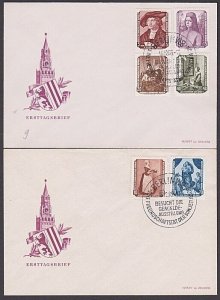 EAST GERMANY 1955 Art / Paintings set on 2 commem FDCs.....................A2905