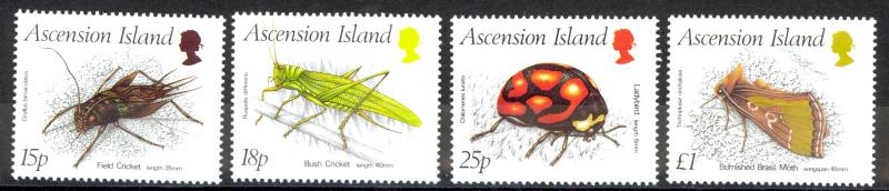 Ascension Sc# 436-439 MNH 1988 Insects