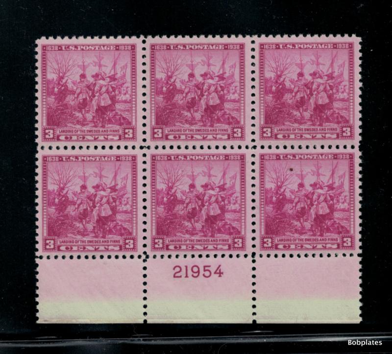 BOBPLATES #836 Swede Finns Bottom Plate Block 21954 VF NH SCV=$2.25