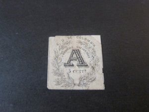 Colombia 1865 Sc F2 small thin FU