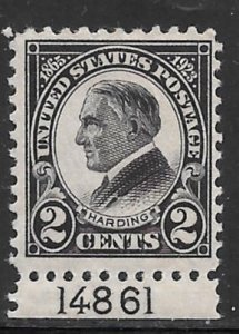 #610 MNH Plate # Single