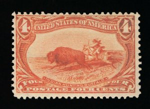 AFFORDABLE GENUINE SCOTT #287 F-VF MINT OG NH 1898 4¢ TRANS-MISS EXPO  #11606