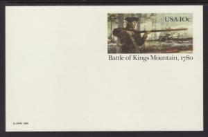 US UX85 Battle of Kings Mountain Postal Card Unused