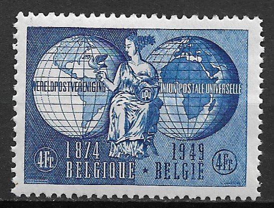 1949 Belgium Sc400 UPU 75th Anniversary MNH