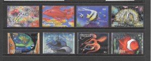 FISH-DOMINICA #2268-75 MARINE LIFE MNH