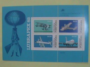 PORTUGAL STAMPS-1982-SC#1552a    LUBRAPEX82-STAMPS SHOW MNH S/S SHEET-
