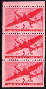 MOstamps - US Scott #C25a Mint OG NH Airmail Booklet Pane - Lot # HS-E440