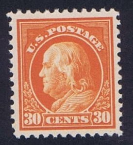 US 516 UNUSED NH 30 CENT FRANKLIN 1917 ORANGE RED EXTRA FINE GEM