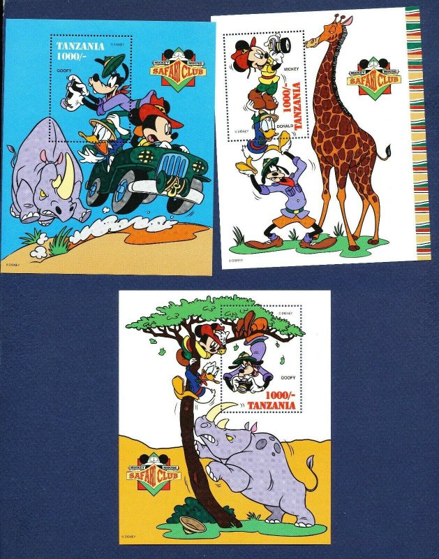 TANZANIA - 1253-1267 - VF MNH - Disney - Mickey's Safari