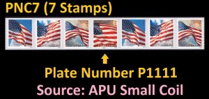 US Old Glory PNC7 APU P1111 (from small coil) MNH 2024 after June 21