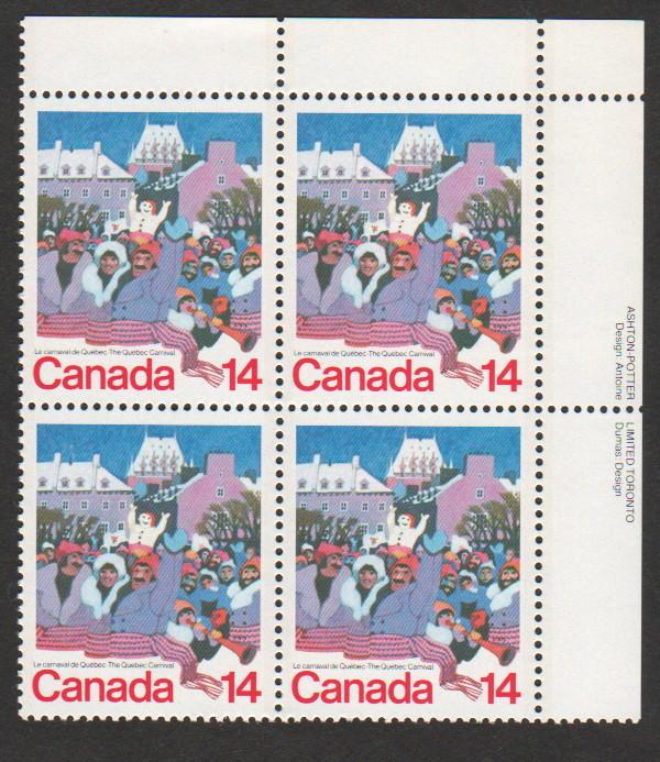 Canada # 780 plate UR MNH cv $1.50