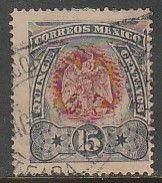 MEXICO 299, 15¢ EAGLE COAT OF ARMS. USED. VF. (880)