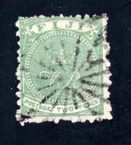 Fiji SC #41,  VF, Used, 2p green,  CV $1.75  ..... 1980009