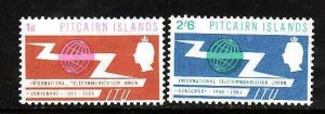 Pitcairn Is.-Sc#52-3- id9- unused hinged set-Omnibus-ITU-1965-