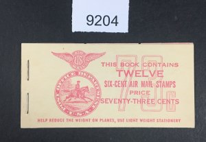 MOMEN: US STAMPS  # BKC3 COMPLETE UNEXPLODED BOOKLET $16 LOT #C 9204