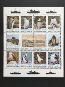 1980 Argentina 2 Souvenir sheets of 12, MNH Orkneys and Falklands, Sc# 1279-80