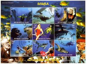 Chad 2.12.2008 SCUBA J.Verne - Cousteau Sheet Perforated Fine Used