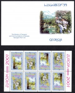 Georgia Sc# 271b MNH   Complete Booklet 2001 Europa