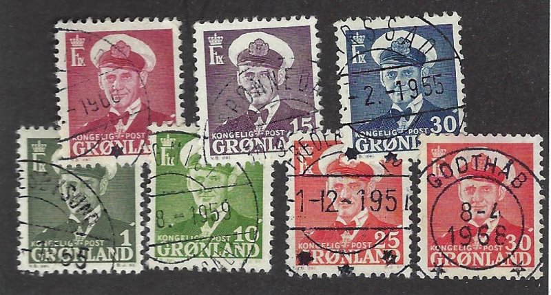 Greenland SC#28-34 Used F-VF SCV$12.00..Find a great spot!