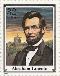 US 2975j Civil War Abraham Lincoln 32c single MNH 1995