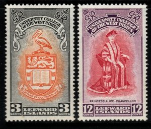 LEEWARD ISLANDS SG123/4 1951 BWI UNIVERSITY COLLEGE MTD MINT