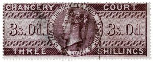 (I.B) QV Revenue : Chancery Court 3/- (1856)