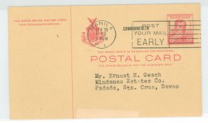 Philippines UX18 Postal card with leap day Feb 29 1940 cancel; ECV $50