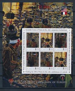 [81207] St. Kitts 2011 Second World war D-day Pointe du Hoc Sheet MNH