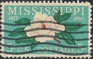 1337 5 cent Mississippi Statehood VF used