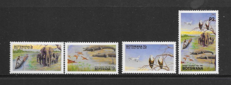 BIRDS - BOTSWANA #498-501  TOURISM YEAR  MNH