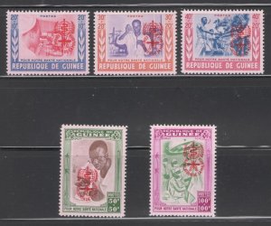 Guinea 1962 Semi-Postal  Scott # B25 - B29  MH