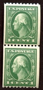 US 448  MNH. Vertical Coil Pair Perf 10 Horizontally.     2021 SCV $40.00