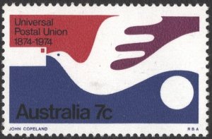 Australia SC#597a 7¢ Centenary of Universal Postal Union (1974) MNH