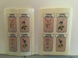 Holy Island Scotland Plants Flowers Scarlet Ampernal  MNH  stamps  sheets R24499