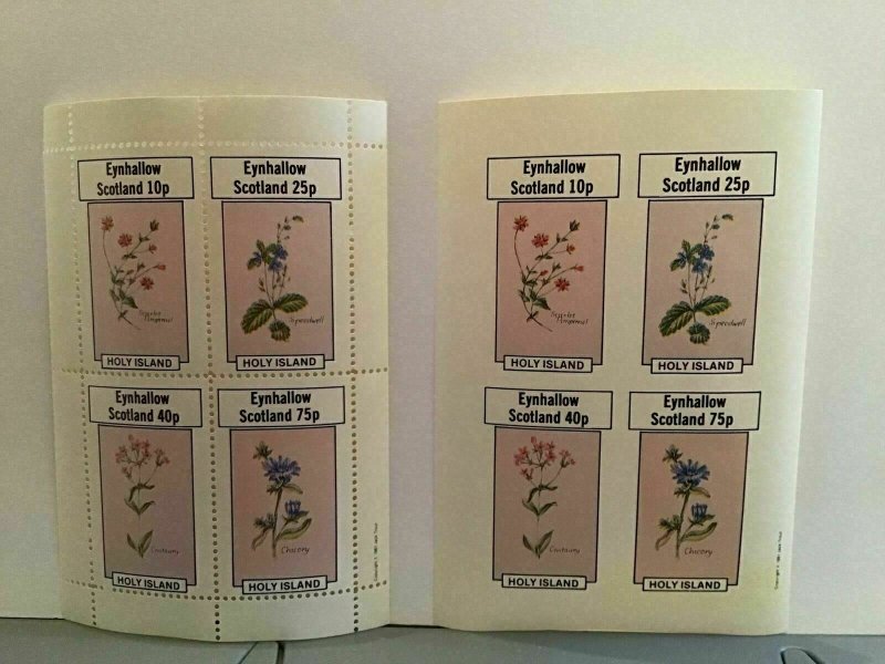 Holy Island Scotland Plants Flowers Scarlet Ampernal  MNH  stamps  sheets R24499