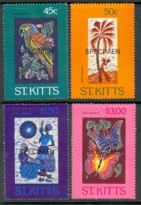 ST KITTS 1984 First Series BATIK ART SPECIMEN Set Sc 133,134,136,137 MNH