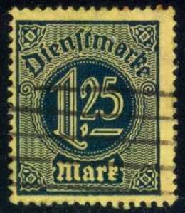 Germany #O011 (O11) Official - Numeral, used (1.05)