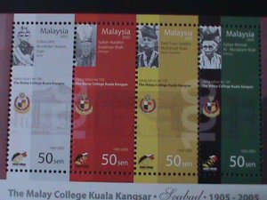 ​MALAYSIA-2005-SC#1053-CENTENARY OF MALAY COLLEGE-KUALA-KANGSAR  -MNH -S/S-VF