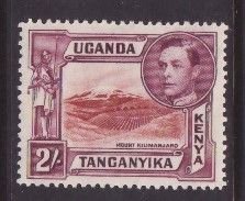 Kenya Uganda Tanganyika-Sc#81b- id9-unused og NH 2sh KGVI-14x14-Kilimanjaro-1941