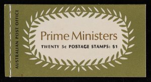 AUSTRALIA 1969 Prime Ministers $1 booklet edition N69/3. MNH **. Pfr cat $30.