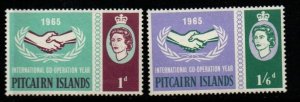 PITCAIRN ISLANDS SG51/2 1963 INTERNATIONAL CO-OPERATIVE YEAR MOUNTED  MINT