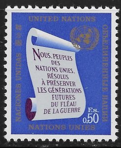 UN Geneva #5 50c Opening Words of UN Charter ~ MNH