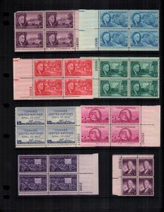 US 8 MNH plate blocks