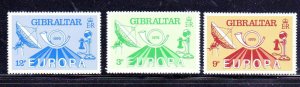 GIBRALTAR #382-384  1979  EUROPEAN SATELLITE STATION    MINT  VF NH  O.G  b