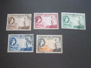 Northern Rhodesia 1953 Sc 54-58 set FU