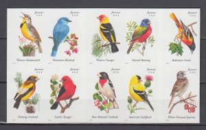 ​(H) USA #4891c Songbirds  Imperforated  block of 10 stamps  MNH