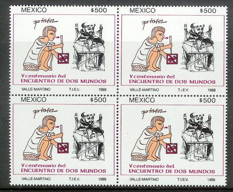 MEXICO Sc#1566 Mint Never Hinged Block of 4