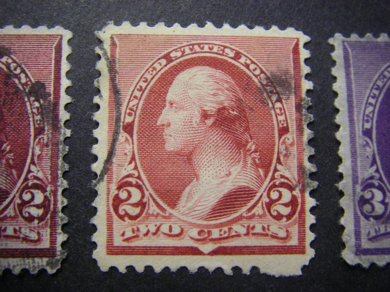 Scott 219-229, 1890-3 Regular issue Beauties, USED Complete set, CV $260+