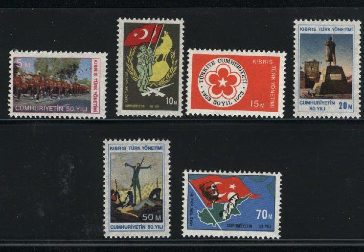 Turkish Republic of Northern Cyprus 2-7    Mint NH VF1974 PD