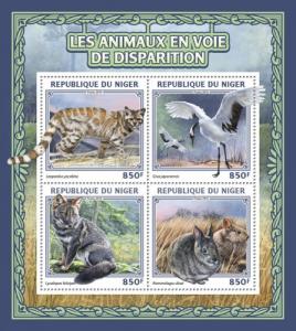 NIGER 2016 SHEET ENDANGERED ANIMALS WILDLIFE nig16523a